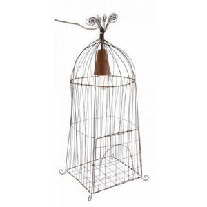 Wire Birdcage Lamp