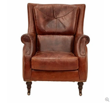 Load image into Gallery viewer, Springfield Aged Leather Armchair