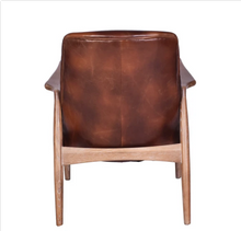 Load image into Gallery viewer, Danish Distressed Leather Armchair