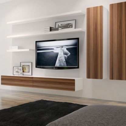 tv cabinet floating shelves