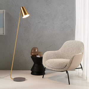 Arlen Satin Brass Floor Lamp