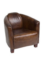 Load image into Gallery viewer, Leather Tub Armchair