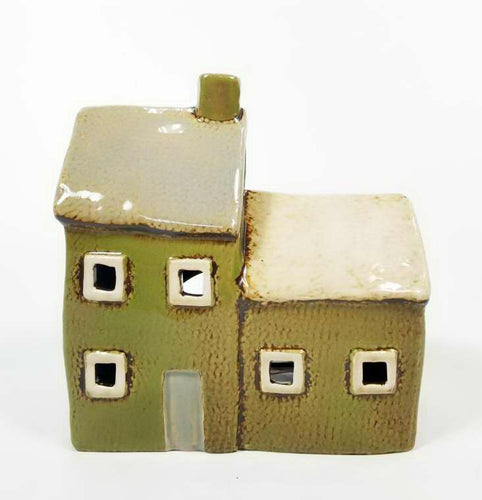 Tealight Cottages - Ceramic Double House