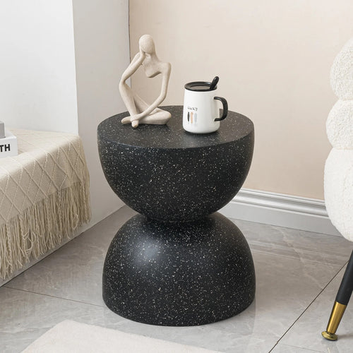 Hourglass Black with Fleck Side Table