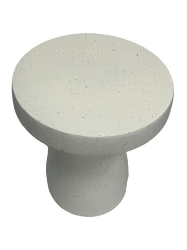 Mushroom Side Table White with Fleck