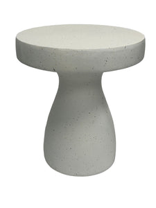 Mushroom Side Table White with Fleck