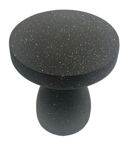 Mushroom Side Table Black with Fleck