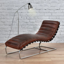 Load image into Gallery viewer, Vintage Leather Chaise