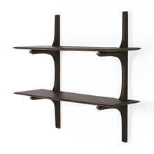 Load image into Gallery viewer, Ethnicraft Mahogany Dark Brown PI Wall Shelves
