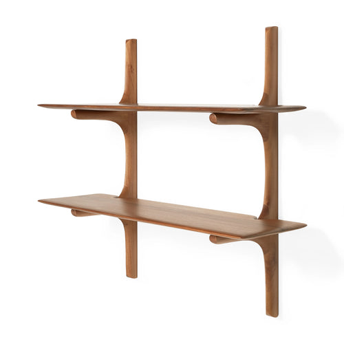 Ethnicraft Mahogany PI Wall Shelves