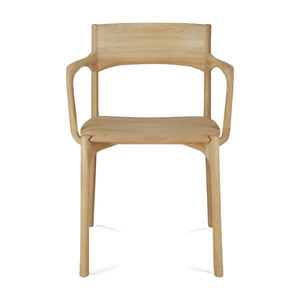 Ethnicraft Oak PI Dining Chair with Armrest
