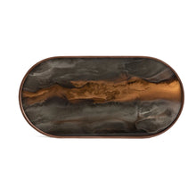 Load image into Gallery viewer, Ethnicraft Bronze Organic Oblong Glass Valet Tray