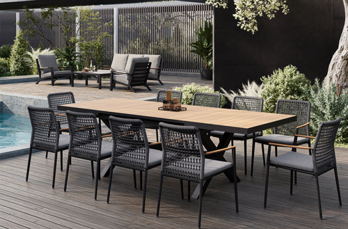 Melton Craft Santiago Outdoor Teak Extension Table