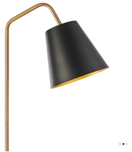 Load image into Gallery viewer, Soma Satin Brass &amp; Black Floor Lamp