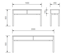 Load image into Gallery viewer, Aksel American Oak Console Table