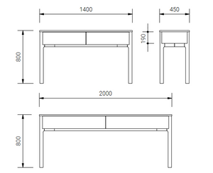 Aksel American Oak Console Table