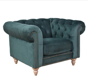 Chesterfield Velvet Armchair