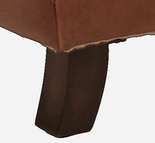 Load image into Gallery viewer, Aged Leather Ottoman