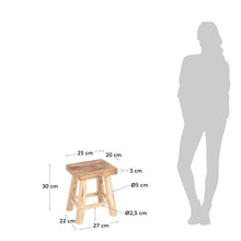 Load image into Gallery viewer, Yumbi Teak Stool