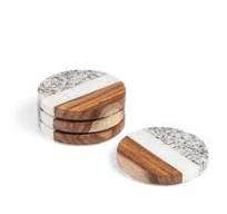 Load image into Gallery viewer, Set 4 Coasters Marble Multicolour