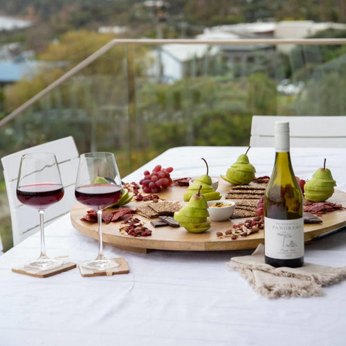Round Serving Board with Handles