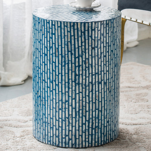 Turquoise Round Side Table