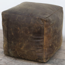 Load image into Gallery viewer, Vintage Leather Ottoman