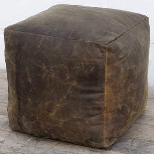 Vintage Leather Ottoman