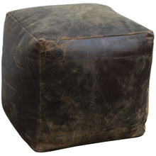 Load image into Gallery viewer, Vintage Leather Ottoman