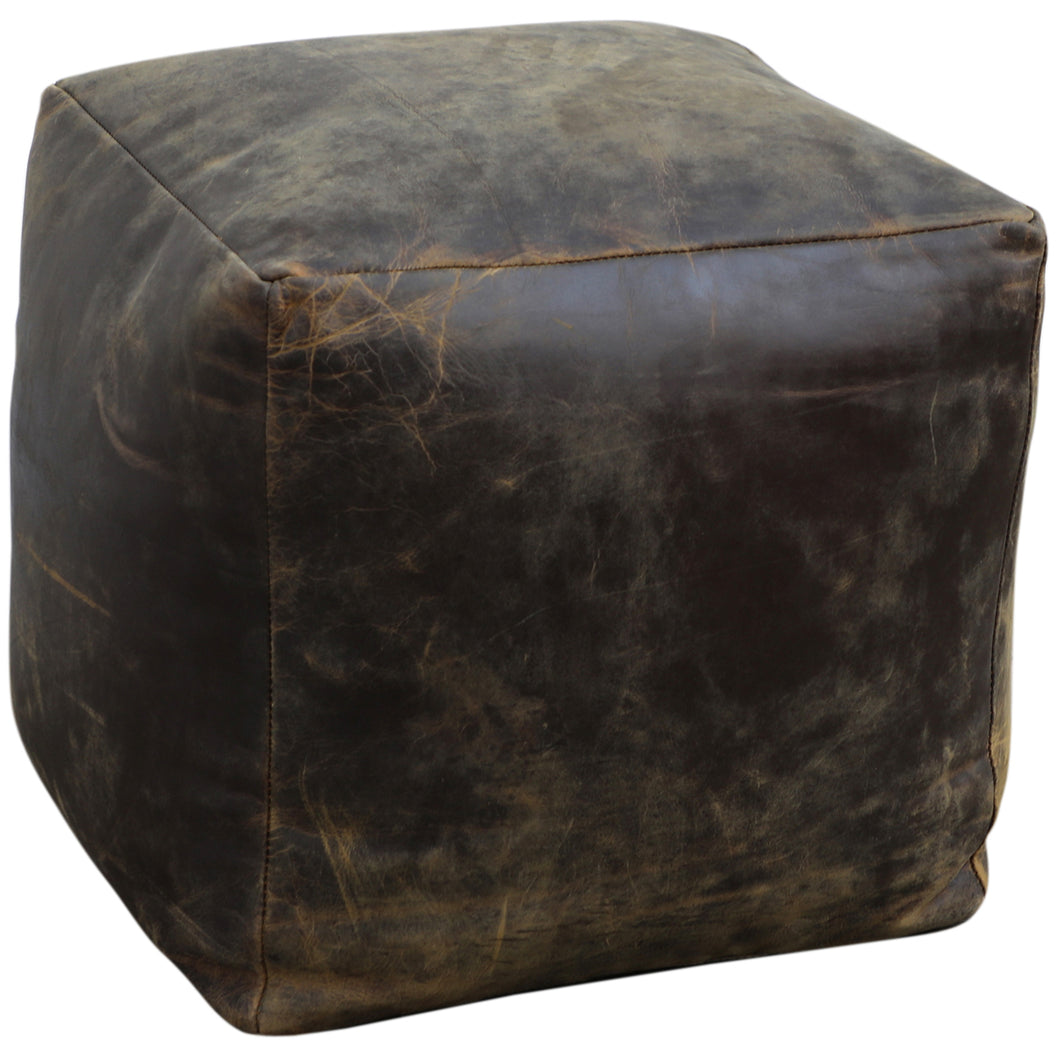 Vintage Leather Ottoman