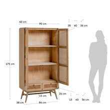 Load image into Gallery viewer, Nalu Rattan and Timber Cabinet