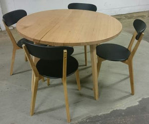 Round Hardwood Dining Table