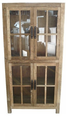 Recycled Timber and Industrial Iron Cabinet