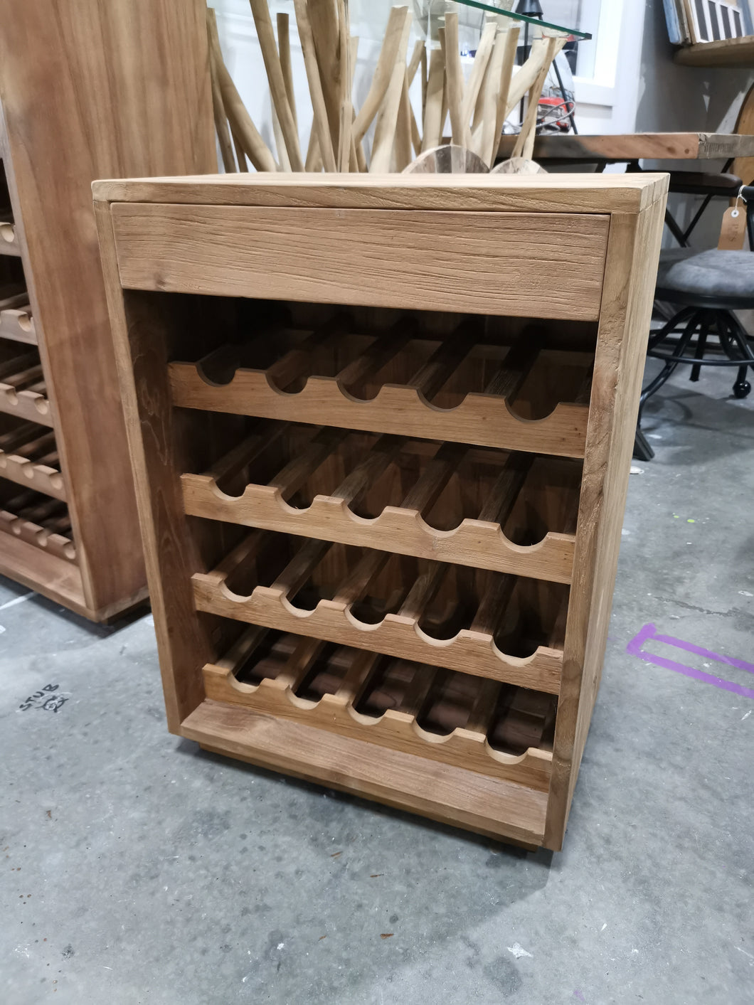 Teak Wine Rack