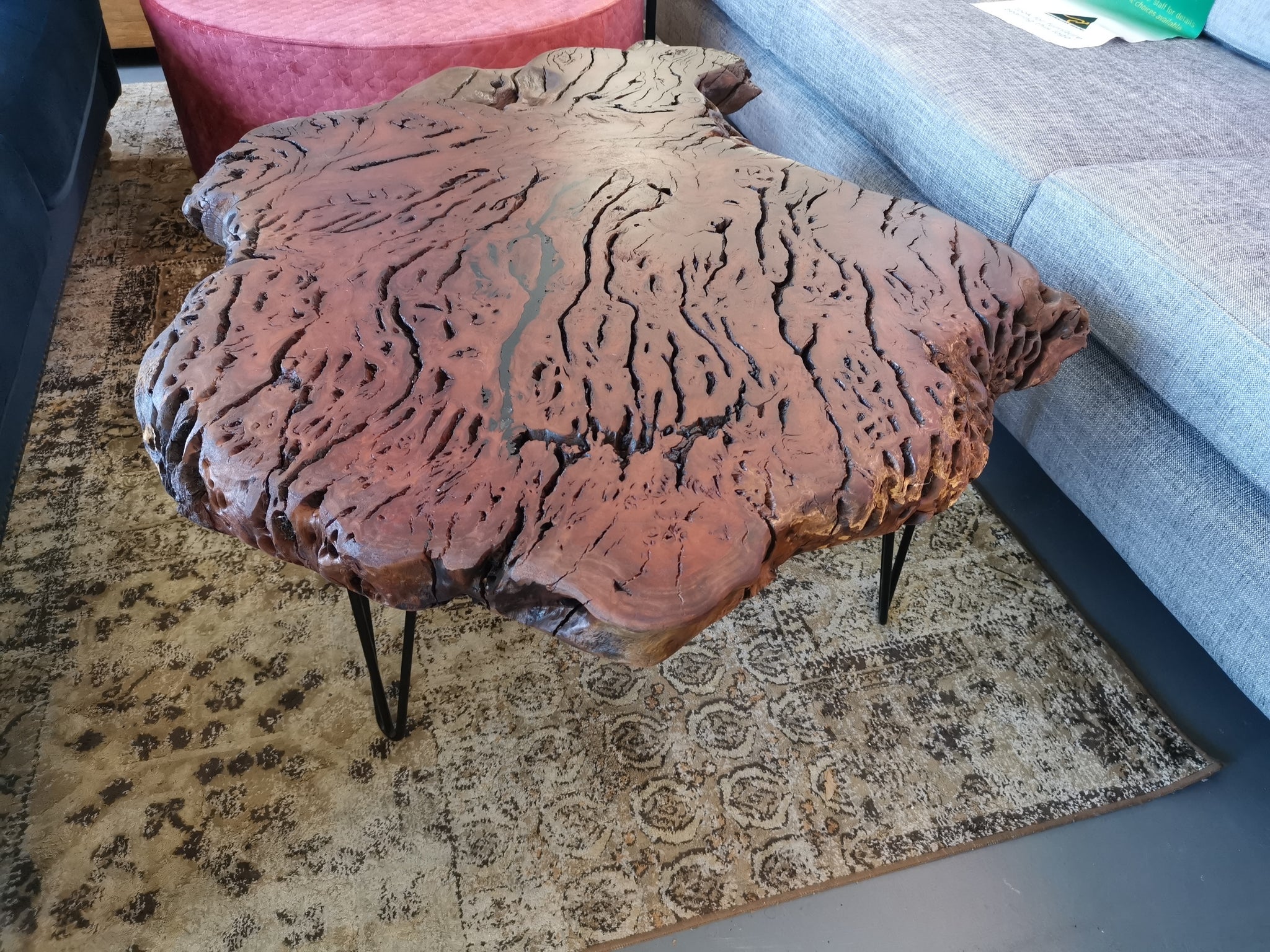 Jarrah burl table sale