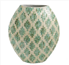Load image into Gallery viewer, Green and White Vase