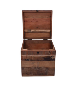 Wooden Storage Trunk with Lid
