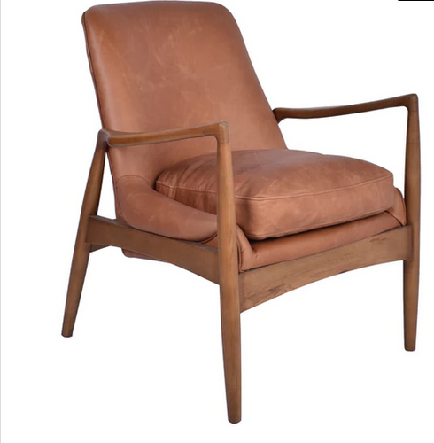 Danish Distressed Leather Armchair
