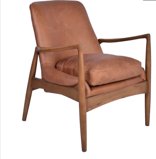 Danish Distressed Leather Armchair
