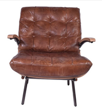 Load image into Gallery viewer, Somer Aged Leather Arm Chair