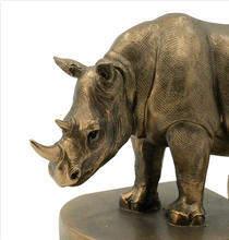 Load image into Gallery viewer, Bronze Rhino Bookends