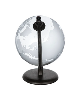 Glass and Metal World Globe