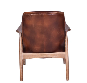 Danish Distressed Leather Armchair