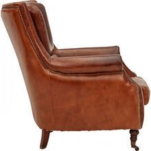 Load image into Gallery viewer, Springfield Aged Leather Armchair