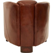 Load image into Gallery viewer, Aged Leather Tub Chair