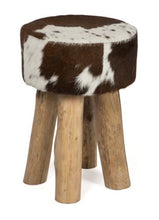 Load image into Gallery viewer, Cow Hide Low Stool