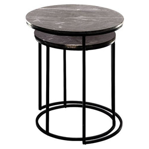 Marble Side Tables x 2