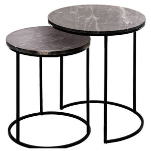 Marble Side Tables x 2