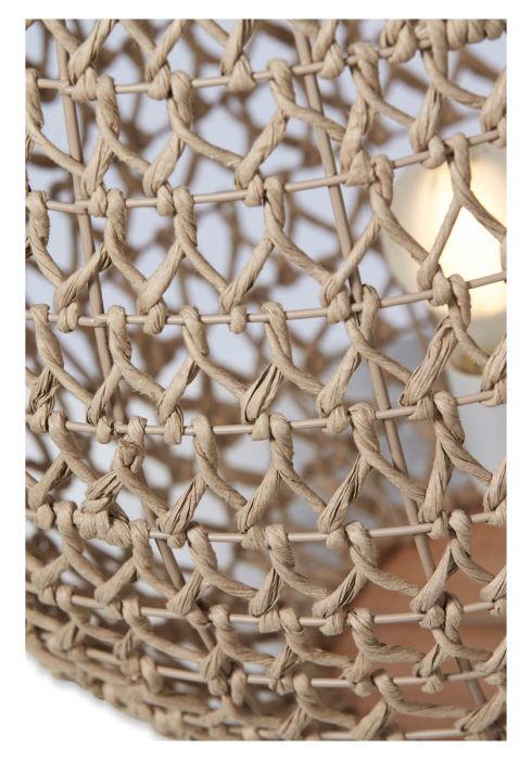 Basket weave outlet table lamp