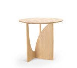 Ethnicraft Oak Geometric Side Table